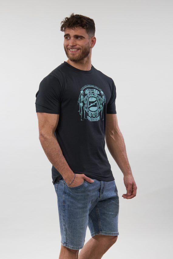 Polera Negra Skater Tailored Fit TV1703 POLEMIC-0