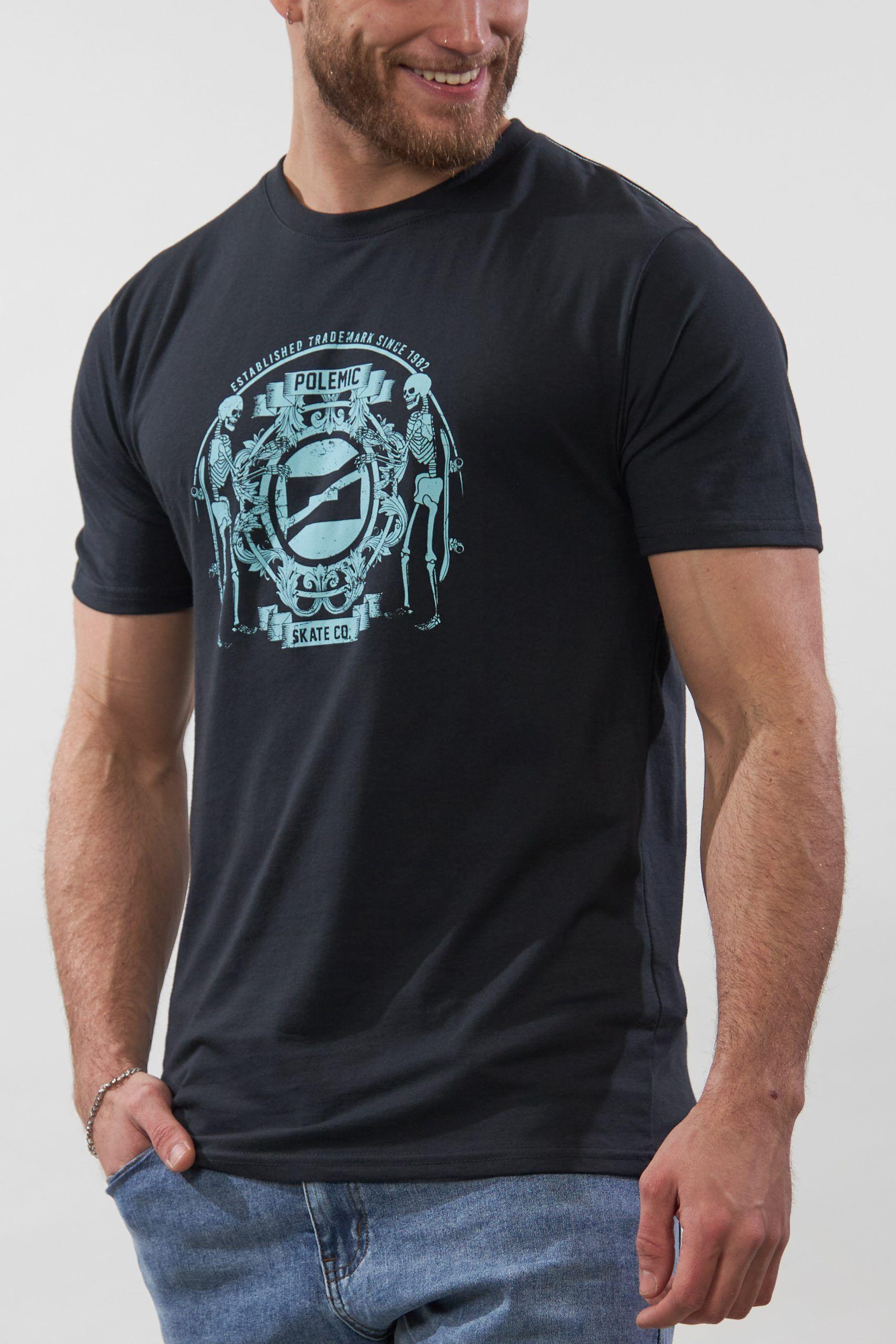 Polera Negra Skater Tailored Fit TV1703 POLEMIC-1