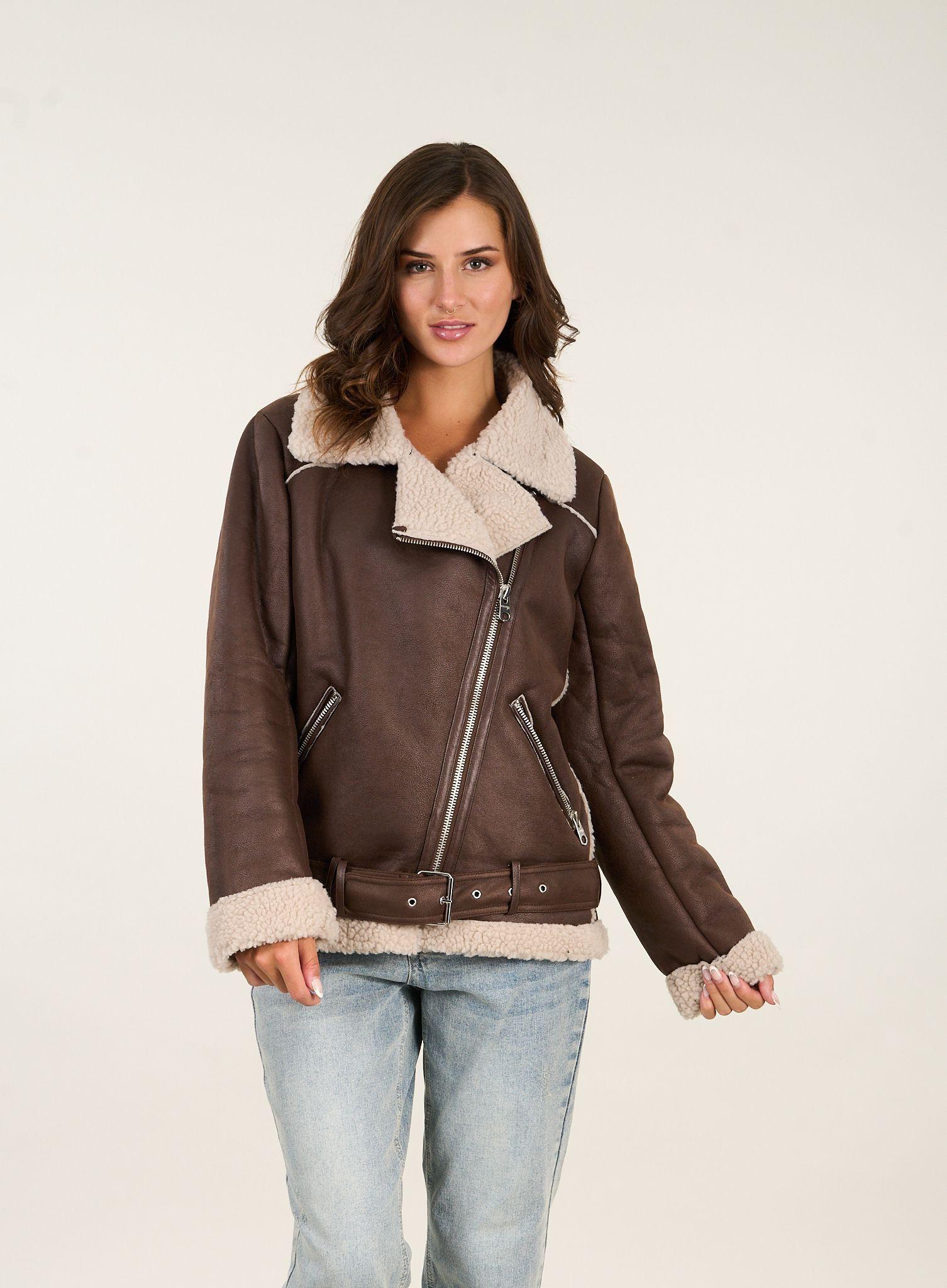 Chaqueta Biker chiporro aviadora mujer Polemic-0