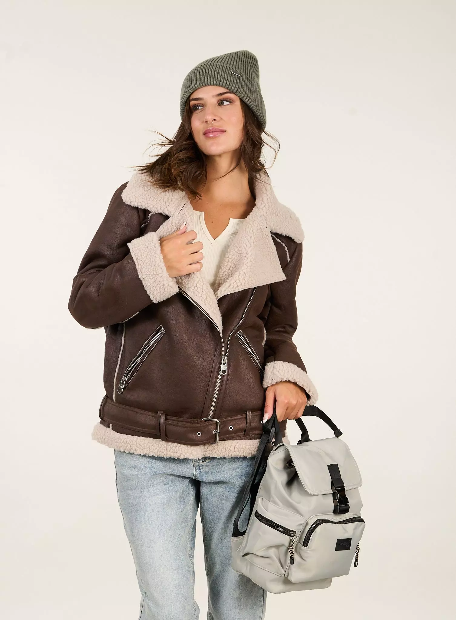 Chaqueta Biker chiporro aviadora mujer Polemic-1