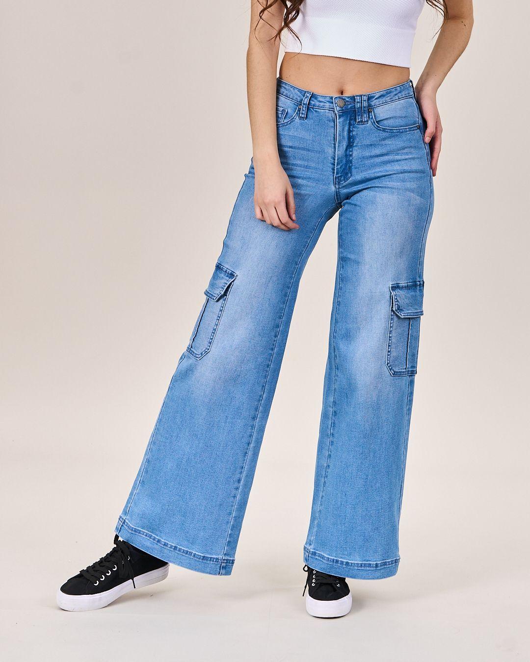 Jeans Denim Cargo Wide Leg VS4751 - Polemic Girl-0