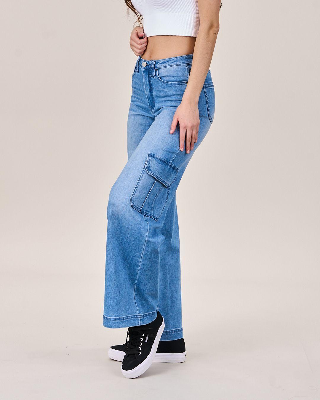 Jeans Denim Cargo Wide Leg VS4751 - Polemic Girl-3