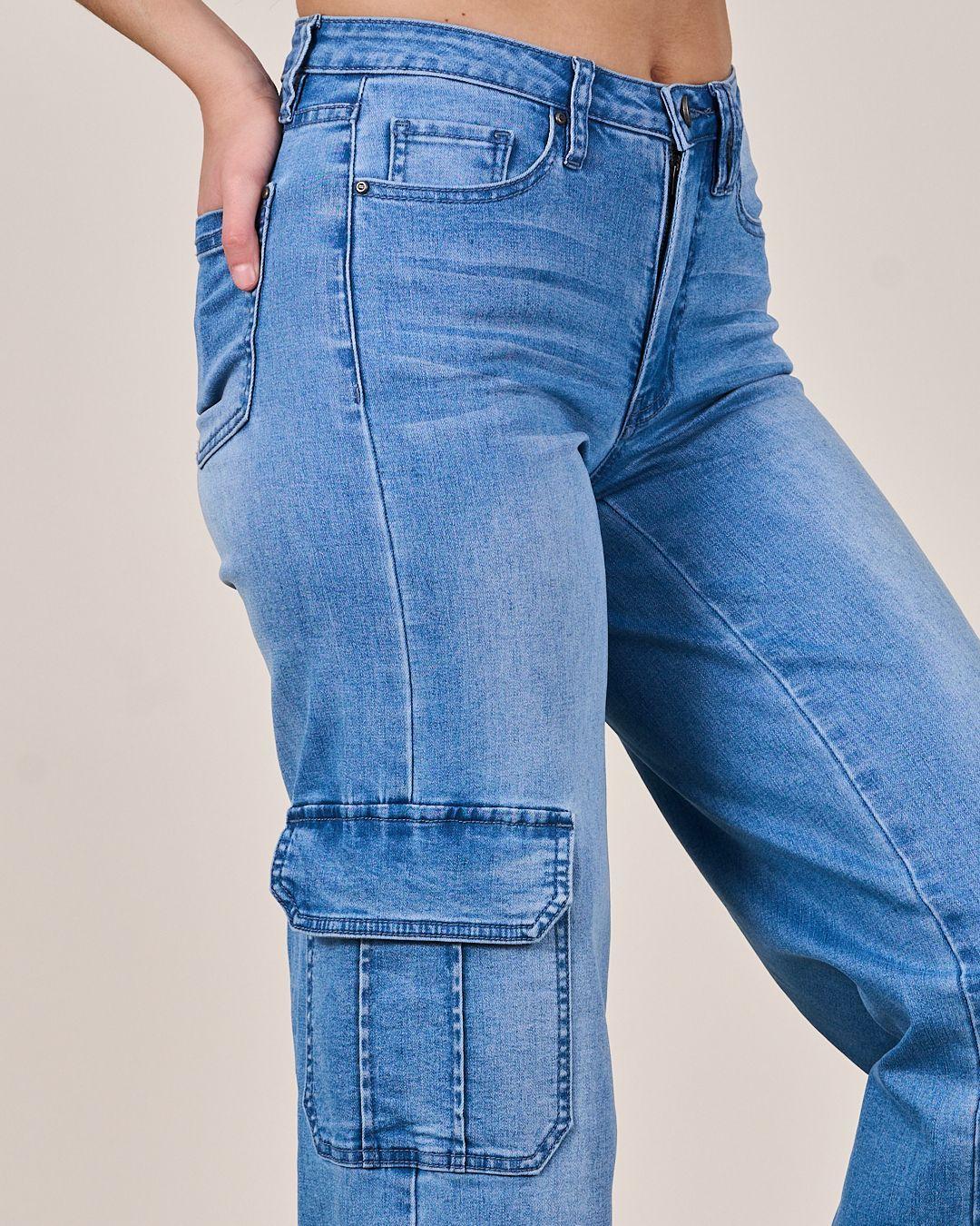 Jeans Denim Cargo Wide Leg VS4751 - Polemic Girl-4