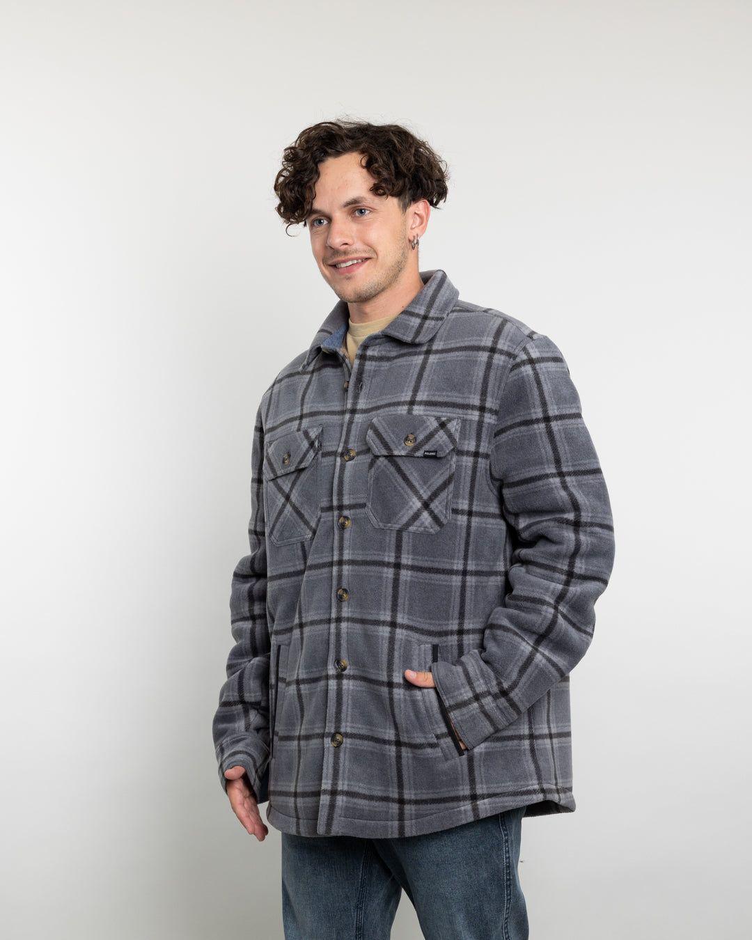 Chaqueta Campera hombre forrada en Micropolar Leñadora sin gorro Polemic-2