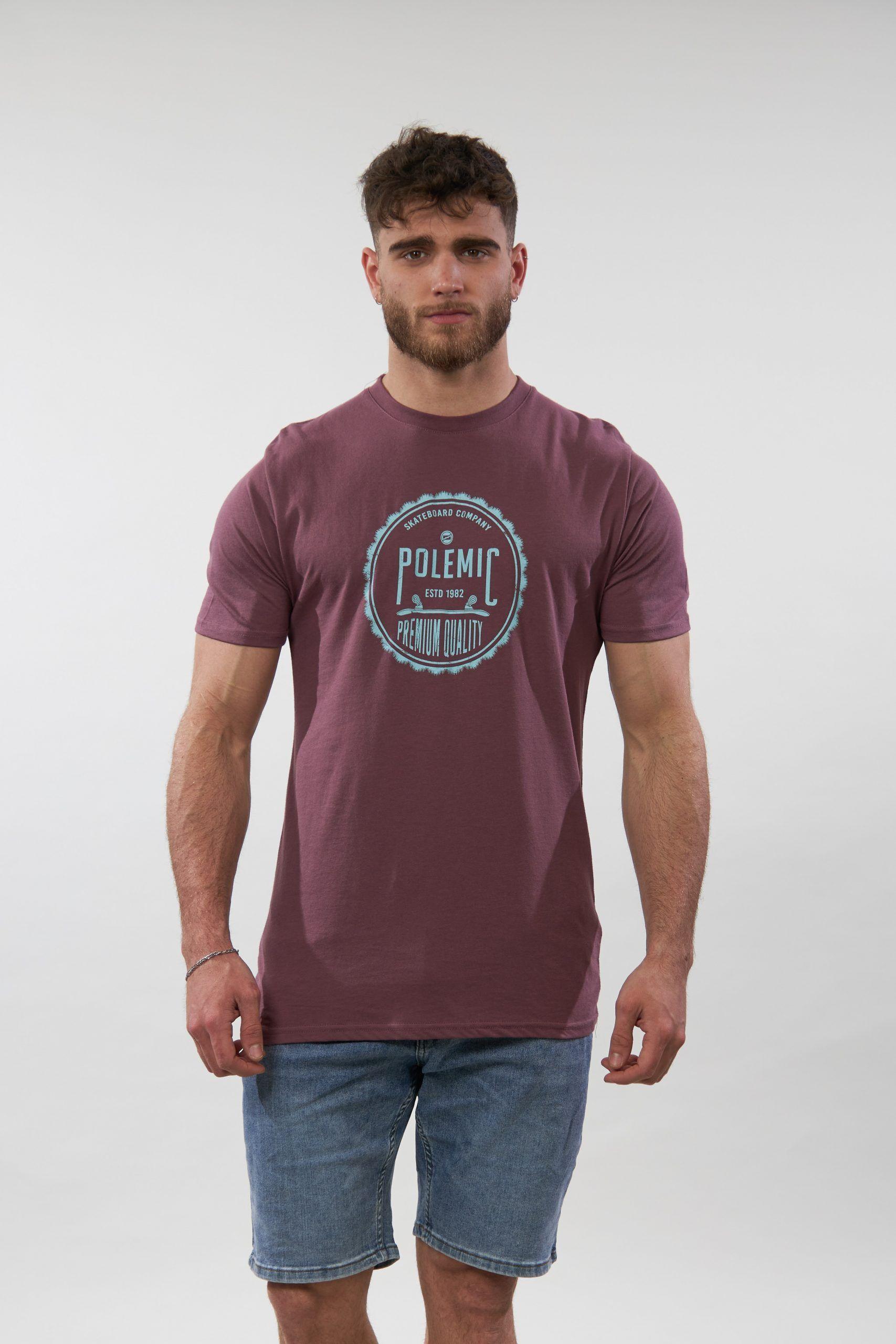 Polera manga corta Skater Tailored Fit Ciruela - TV1703 POLEMIC-0
