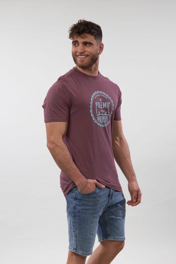 Polera manga corta Skater Tailored Fit Ciruela - TV1703 POLEMIC-2