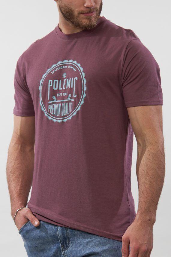 Polera manga corta Skater Tailored Fit Ciruela - TV1703 POLEMIC-3