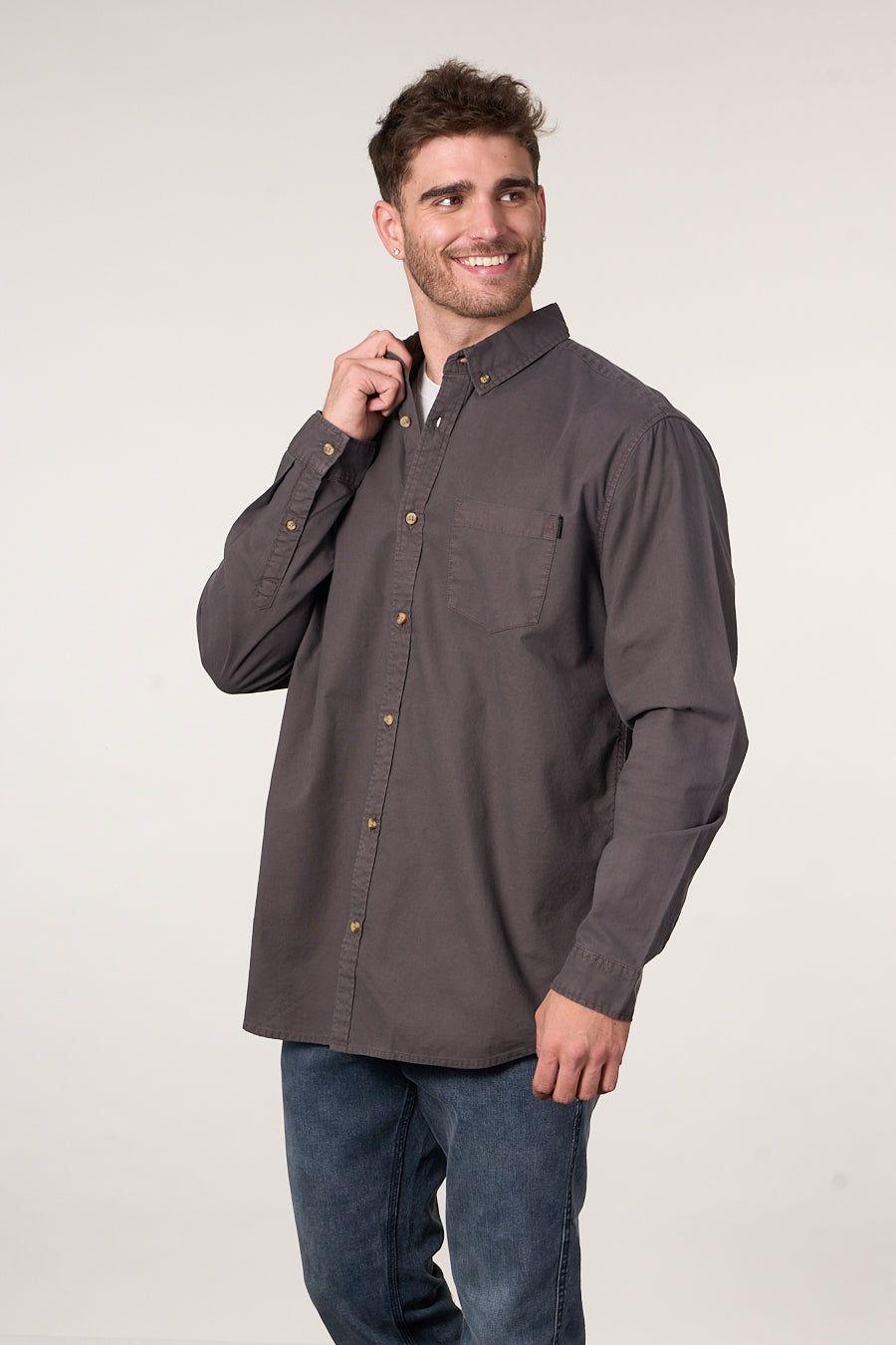 Camisa manga Larga de algodón procesada wi5705 Polemic-3