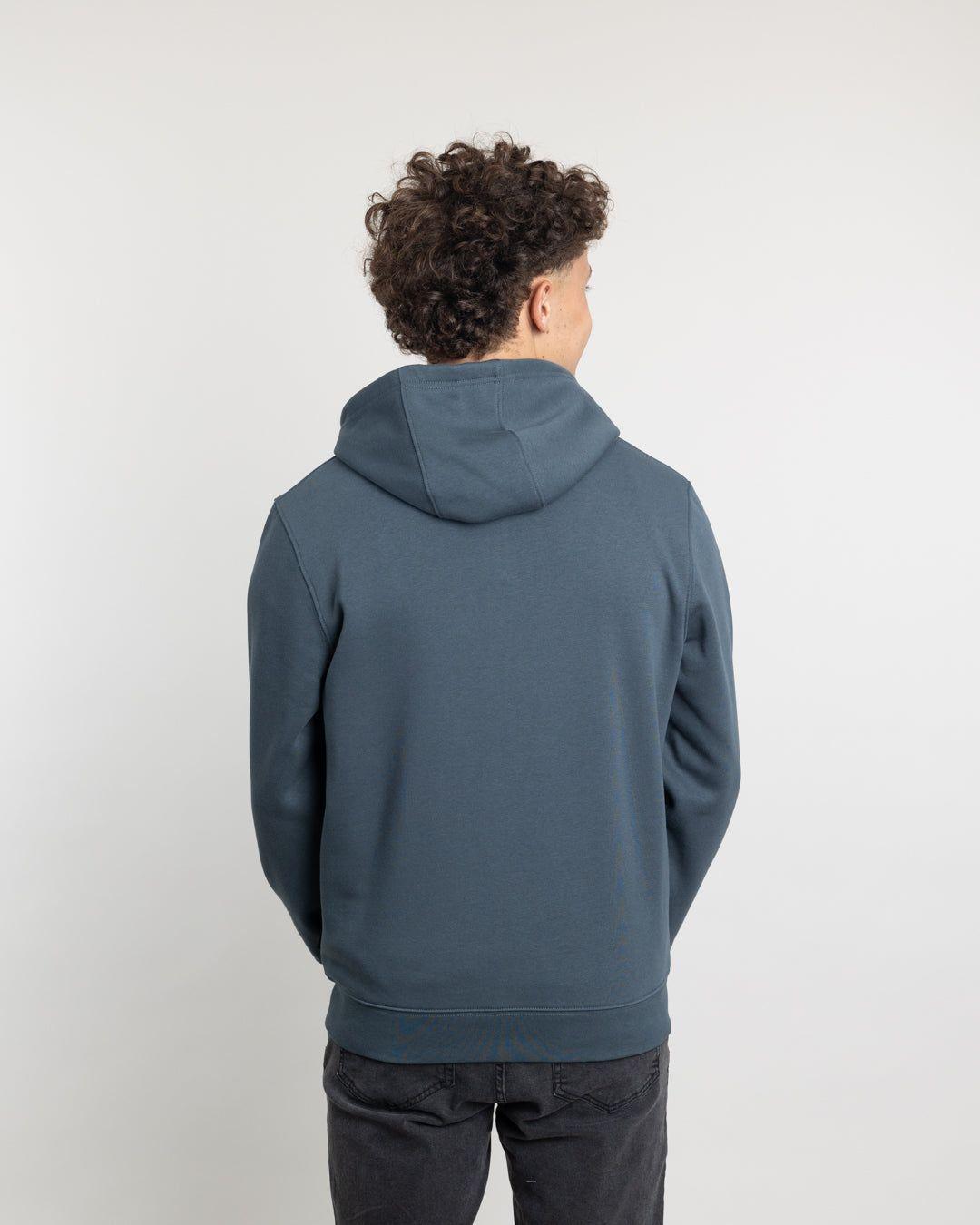 Poleron con cierre y gorro Invierno Azul niño POLEMIC-3