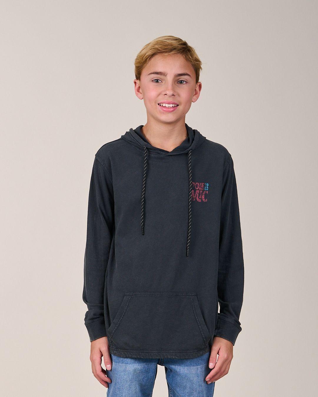 Polera procesada manga Larga y gorro 6112 niño Polemic-2