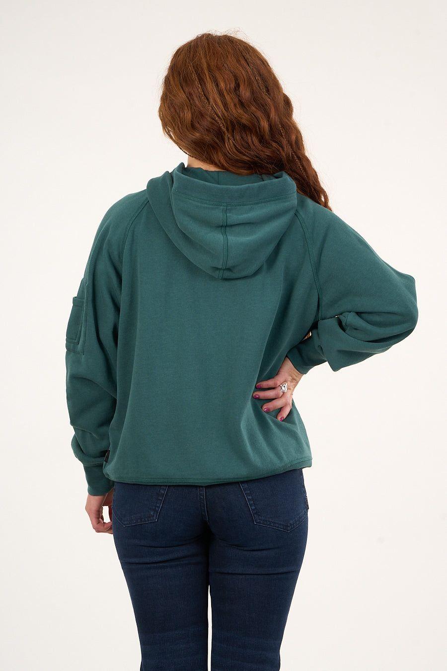 Poleron franela full zipper procesado Verde VW7715 Polemic-2