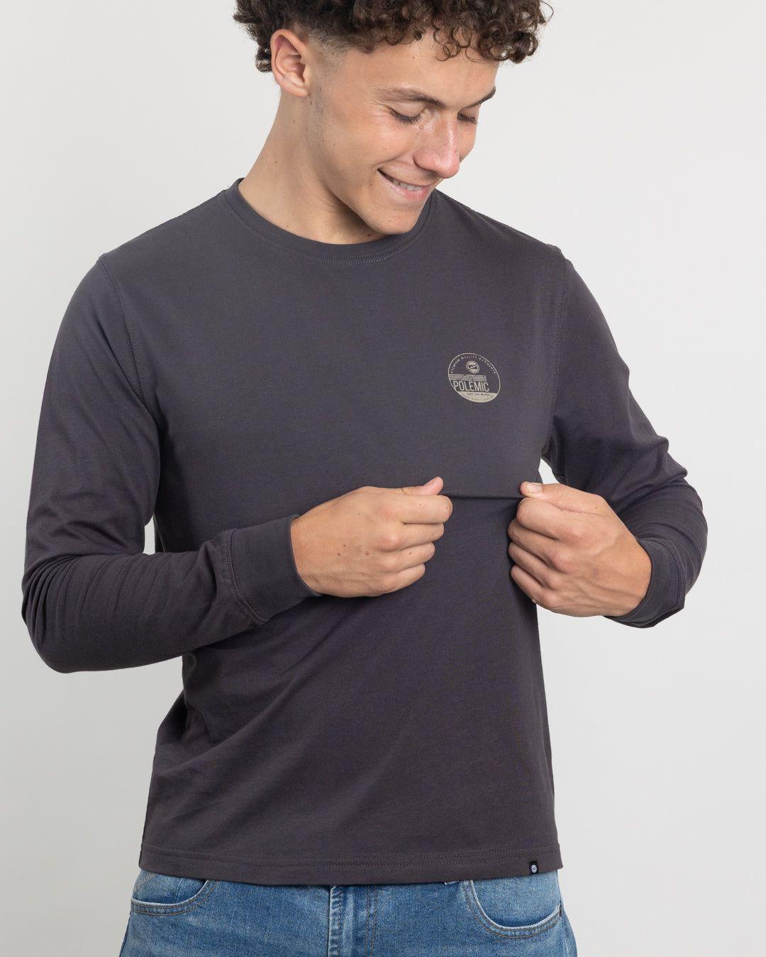 Polera manga larga juvenil algodón clasico Polemic-3