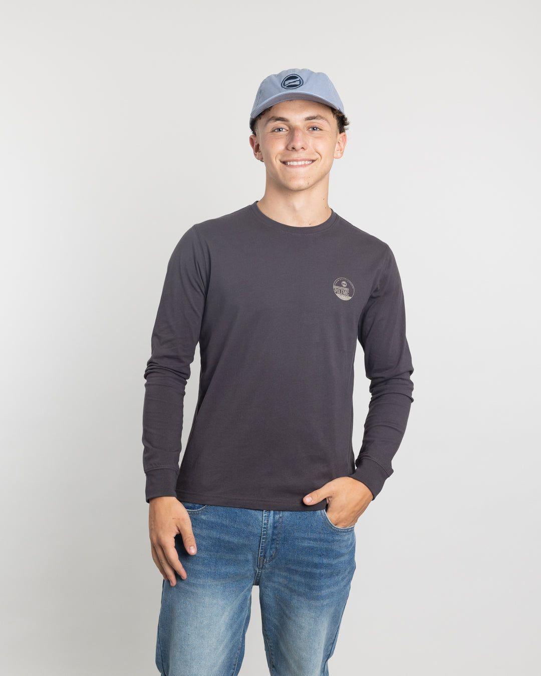 Polera manga larga juvenil algodón clasico Polemic-4