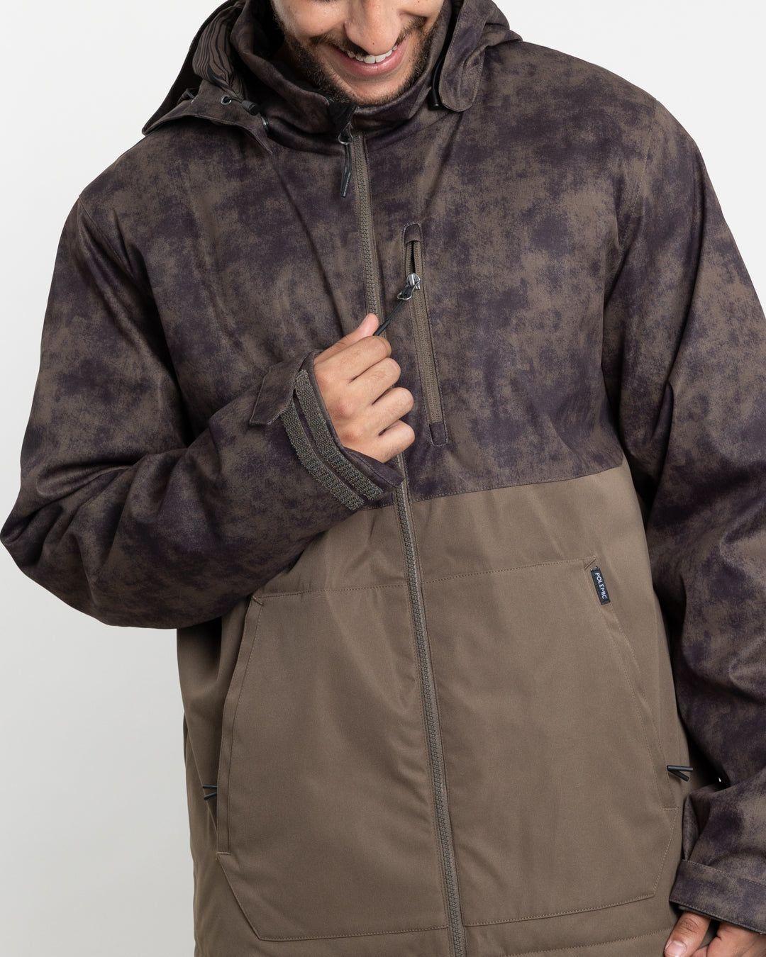 Parka Hombre Waterproof con estampado Verde Polemic-3