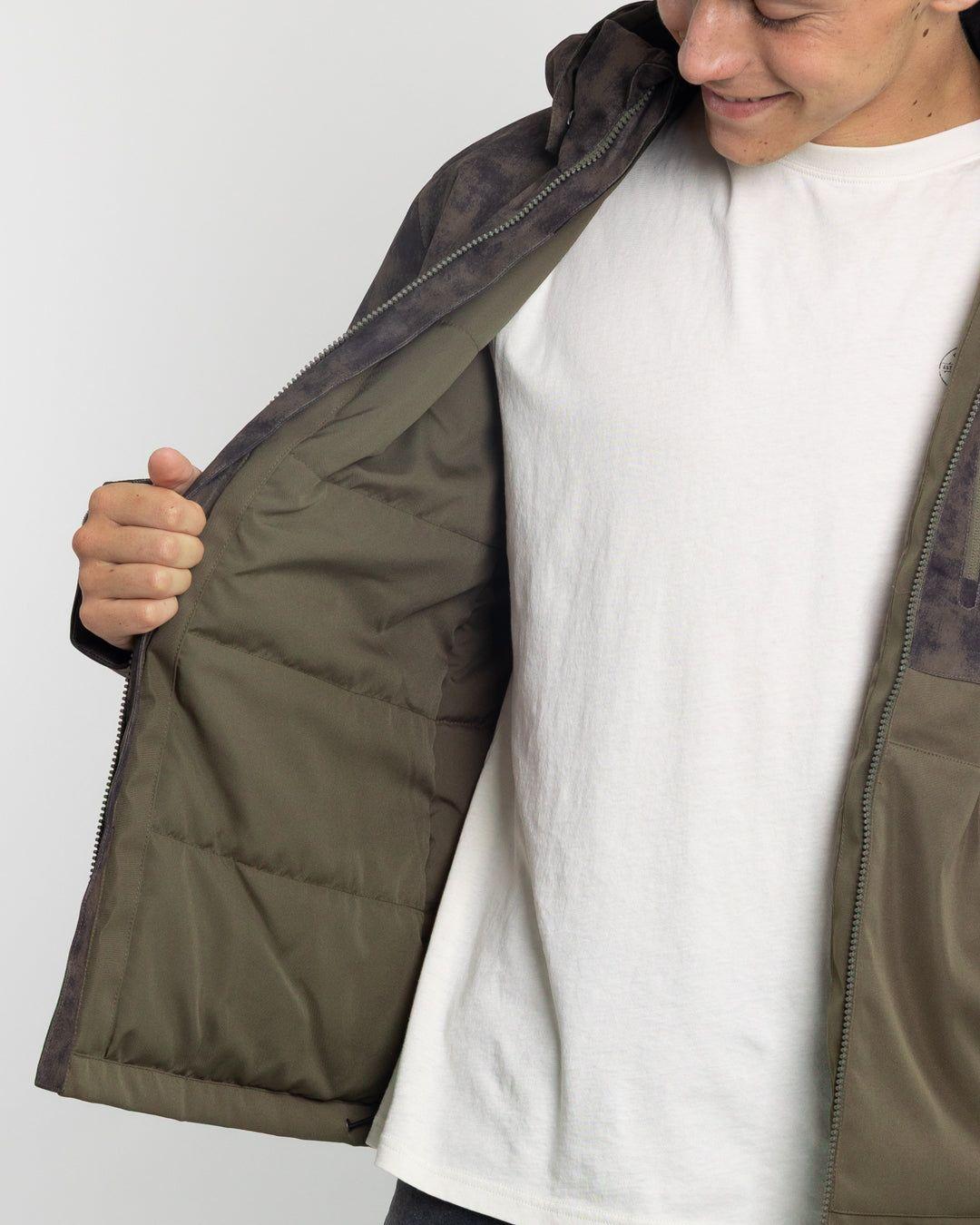 Parka niño Impermeable con estampado Verde Polemic-2