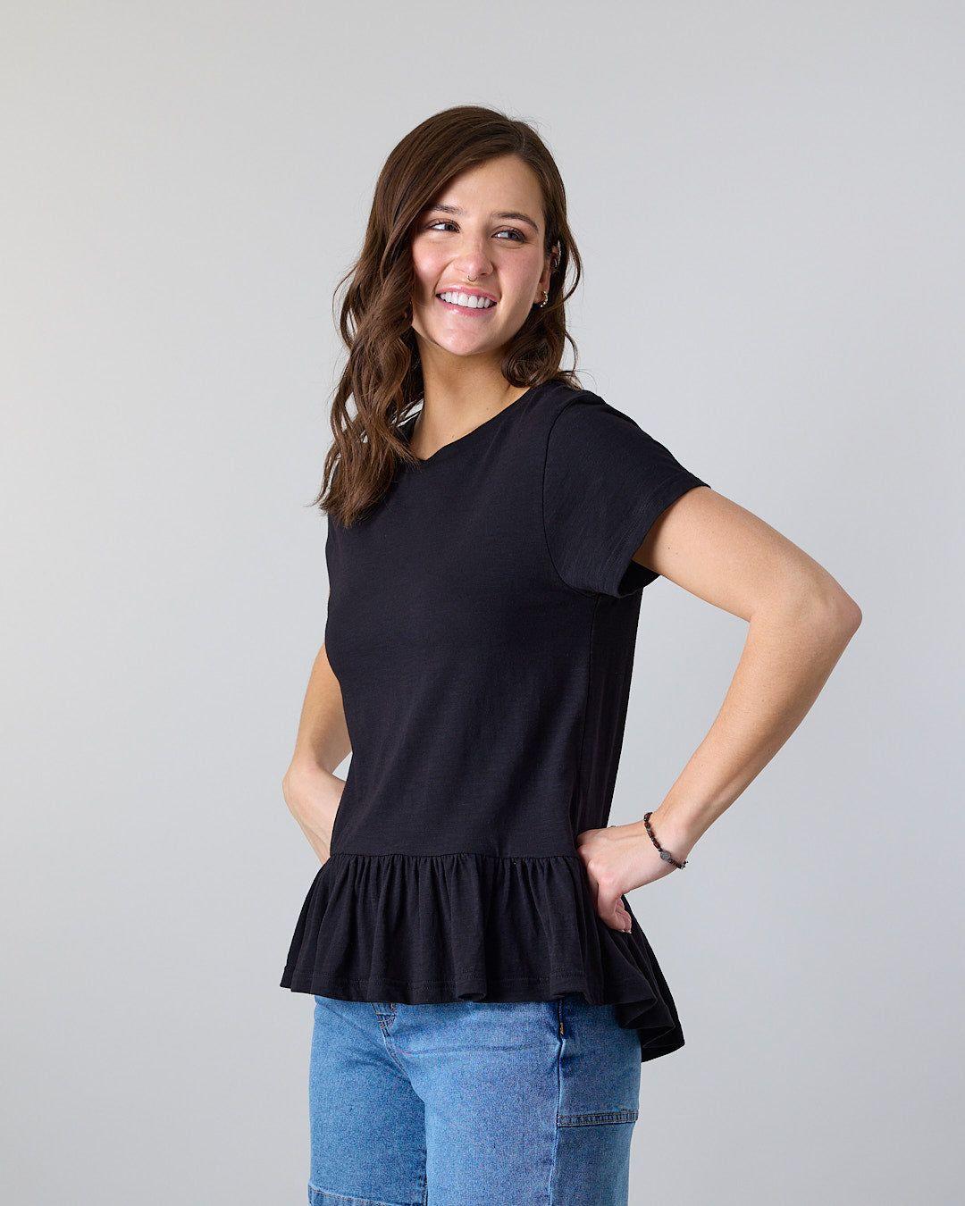 Polera Mujer ruedo con vuelos Polemic-0