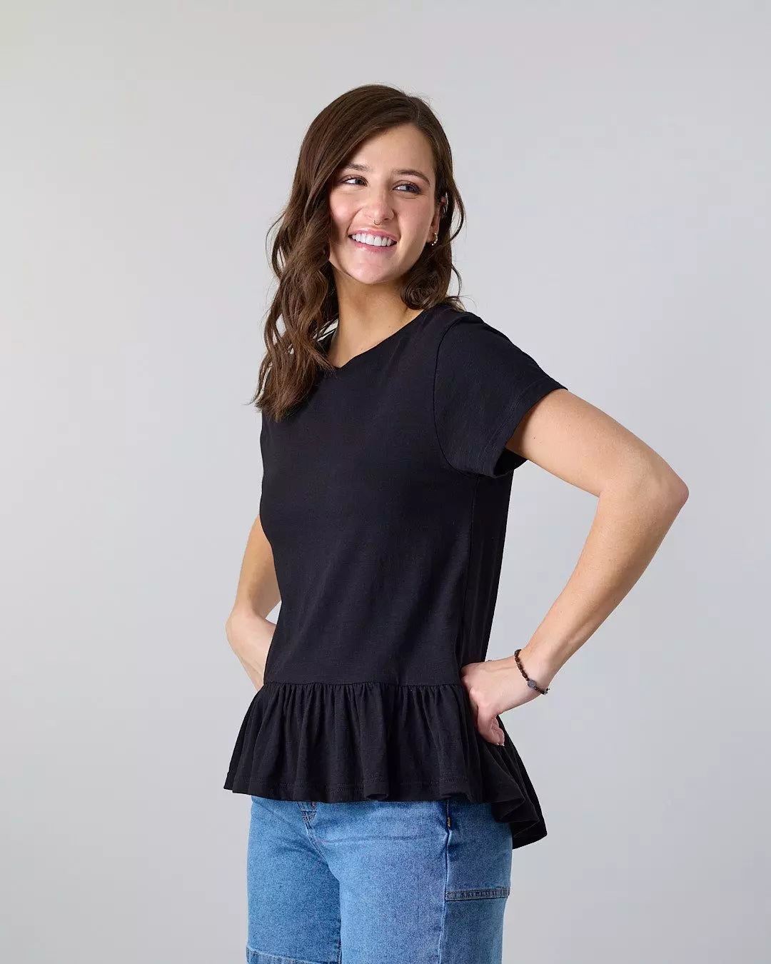 Polera Mujer ruedo con vuelos Polemic-1