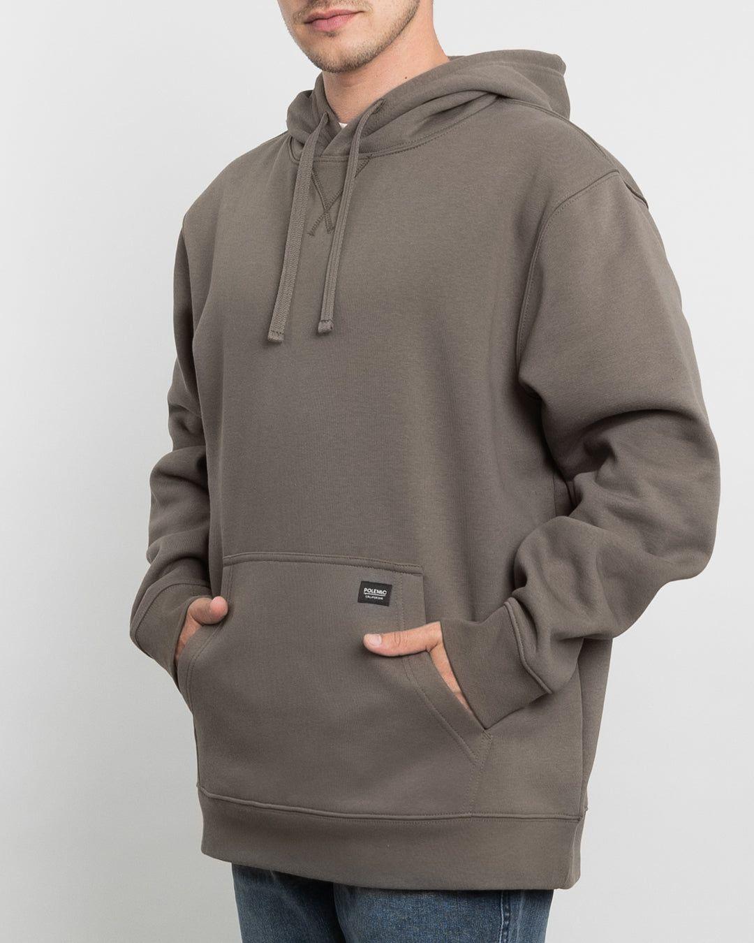 Poleron tipo canguro sin cierre Invierno Verde POLEMIC-3