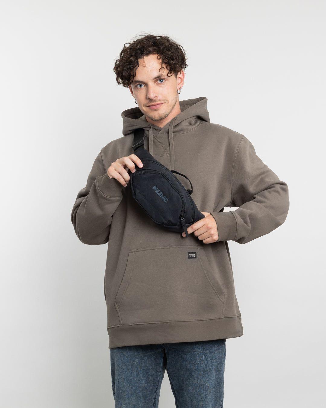 Poleron tipo canguro sin cierre Invierno Verde POLEMIC-4