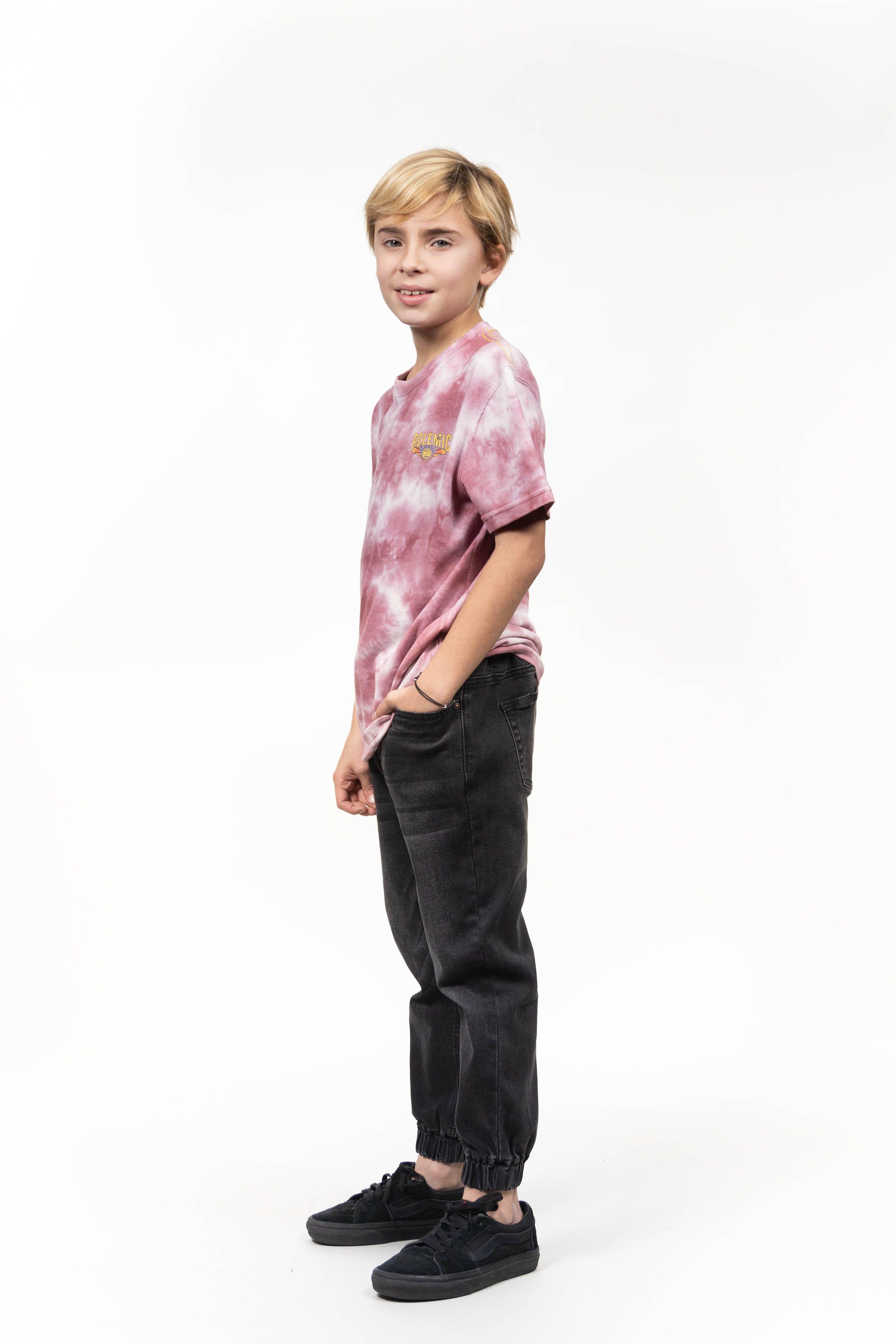 Jeans Jogger niño Denim Standar Fit Negro Polemic-3