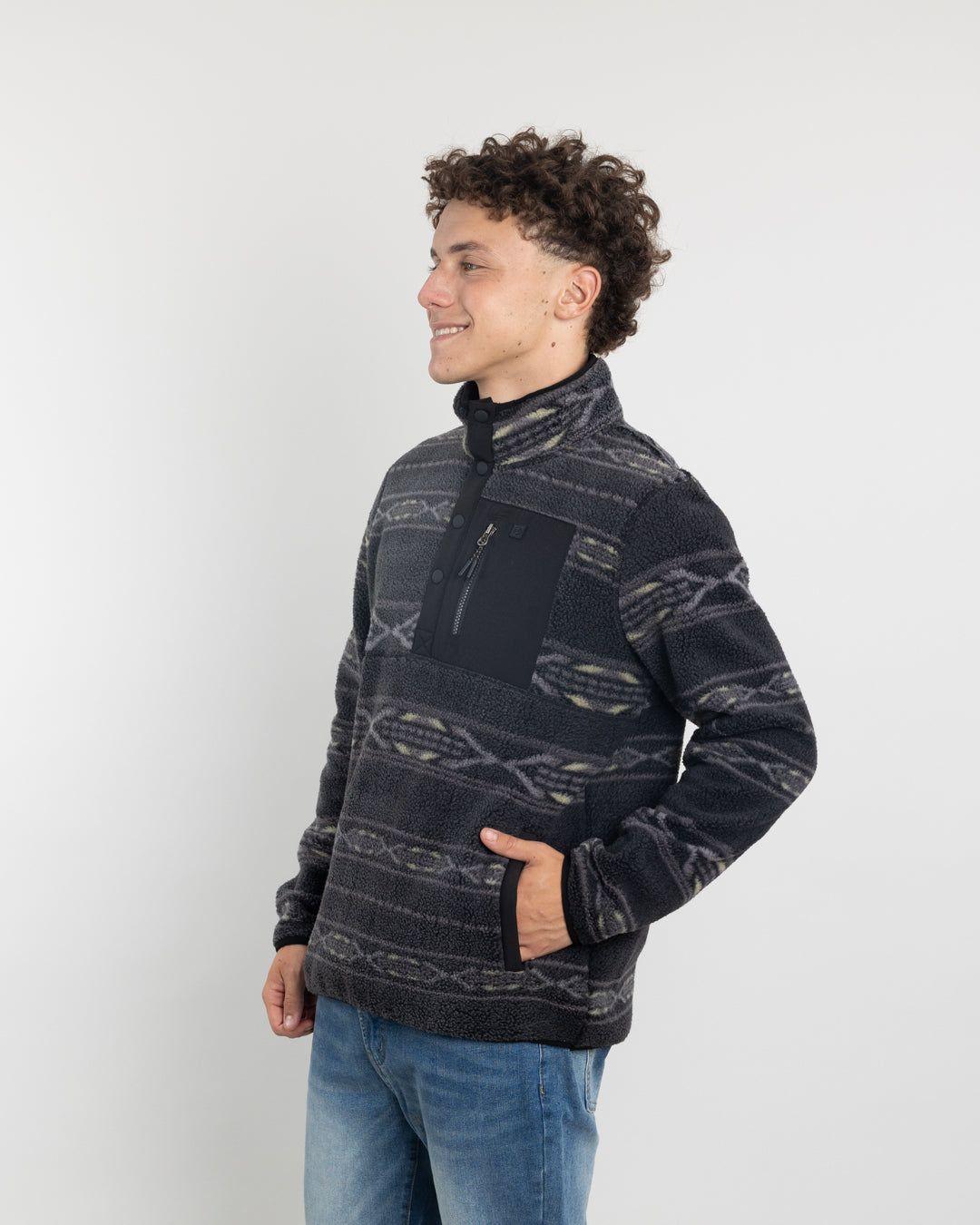 Polerón Juvenil Mini Sherpa estampado sin gorro Polemic-2