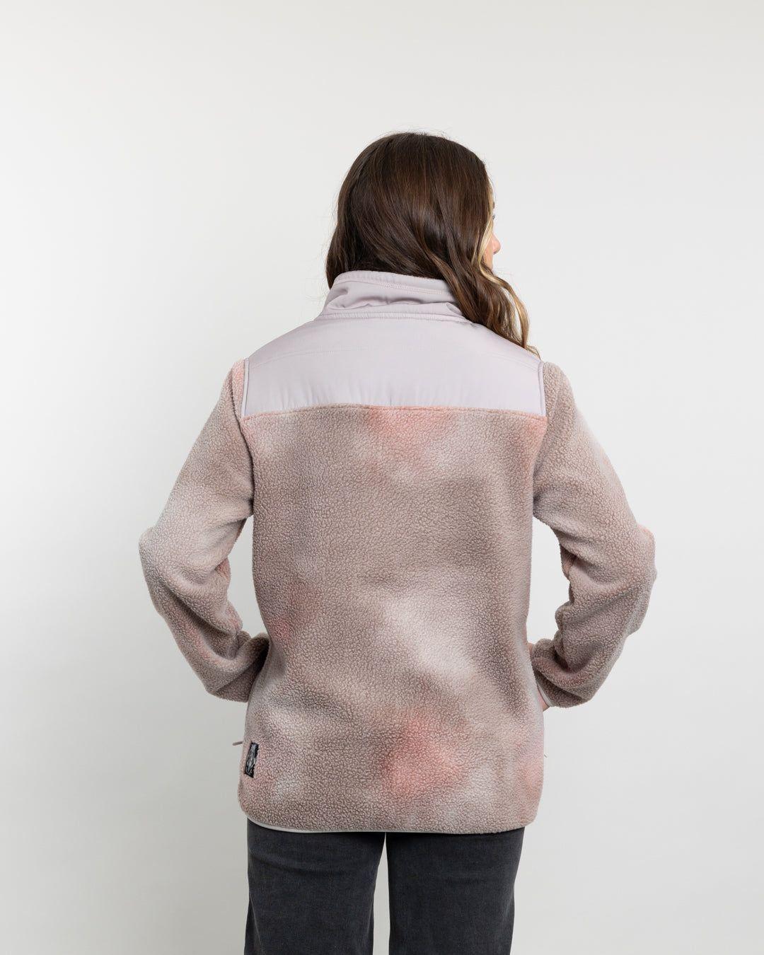 Poleron mujer polar sherpa con Acolchado plano Polemic-2