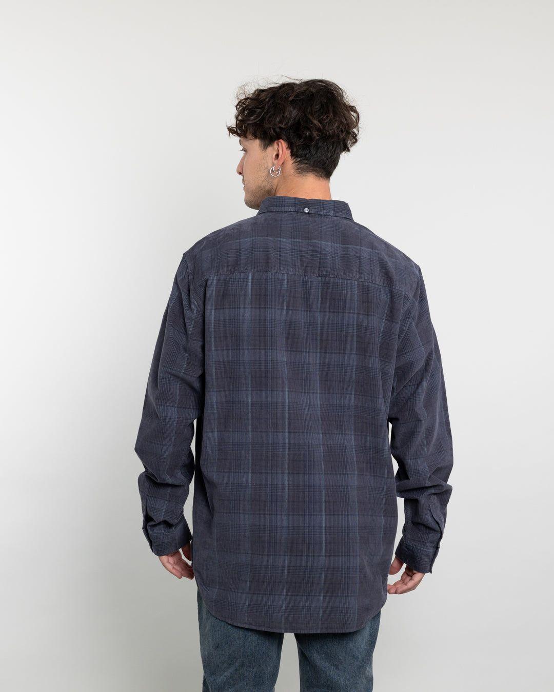 Camisa cotele hombre a cuadros algodón Polemic-2