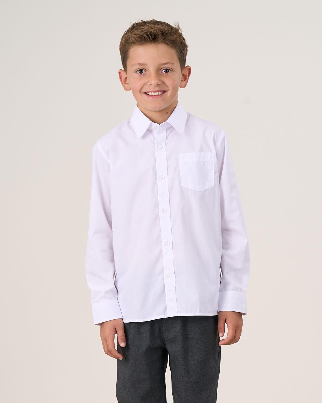Camisa blanca Escolar Slim Fit 6 a 10 Polemic-0