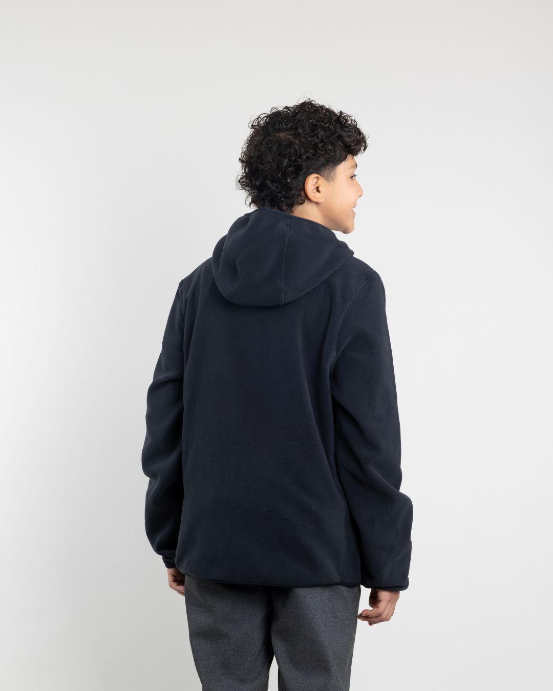 Poleron Escolar Micropolar Cierre Y Gorro (6-10) Polemic-3