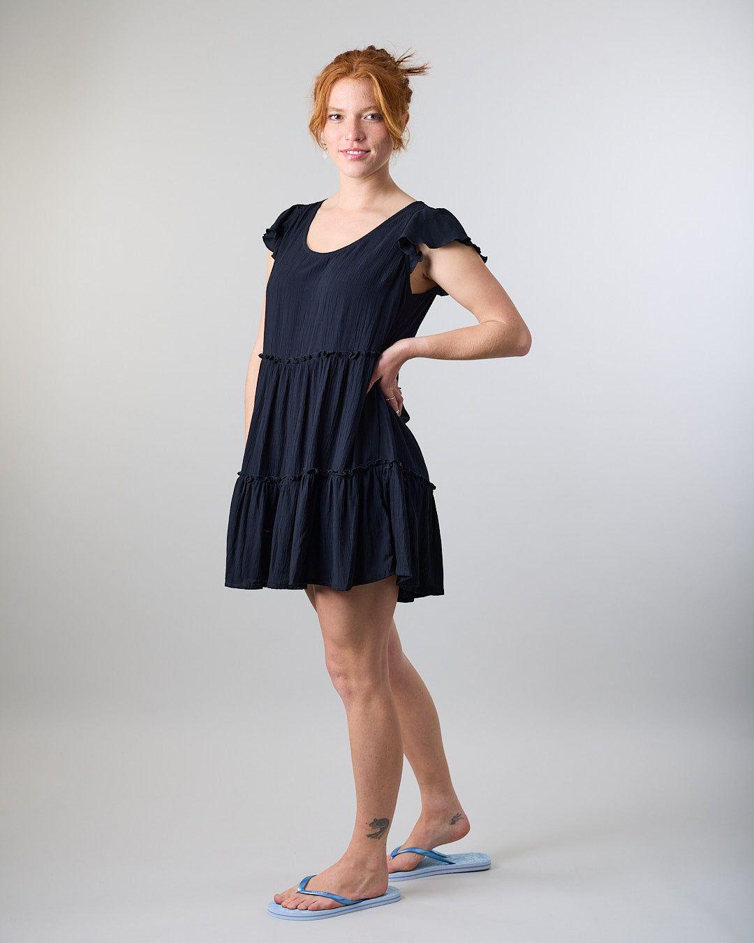 Vestido Smock Crep Negro Polemic-3
