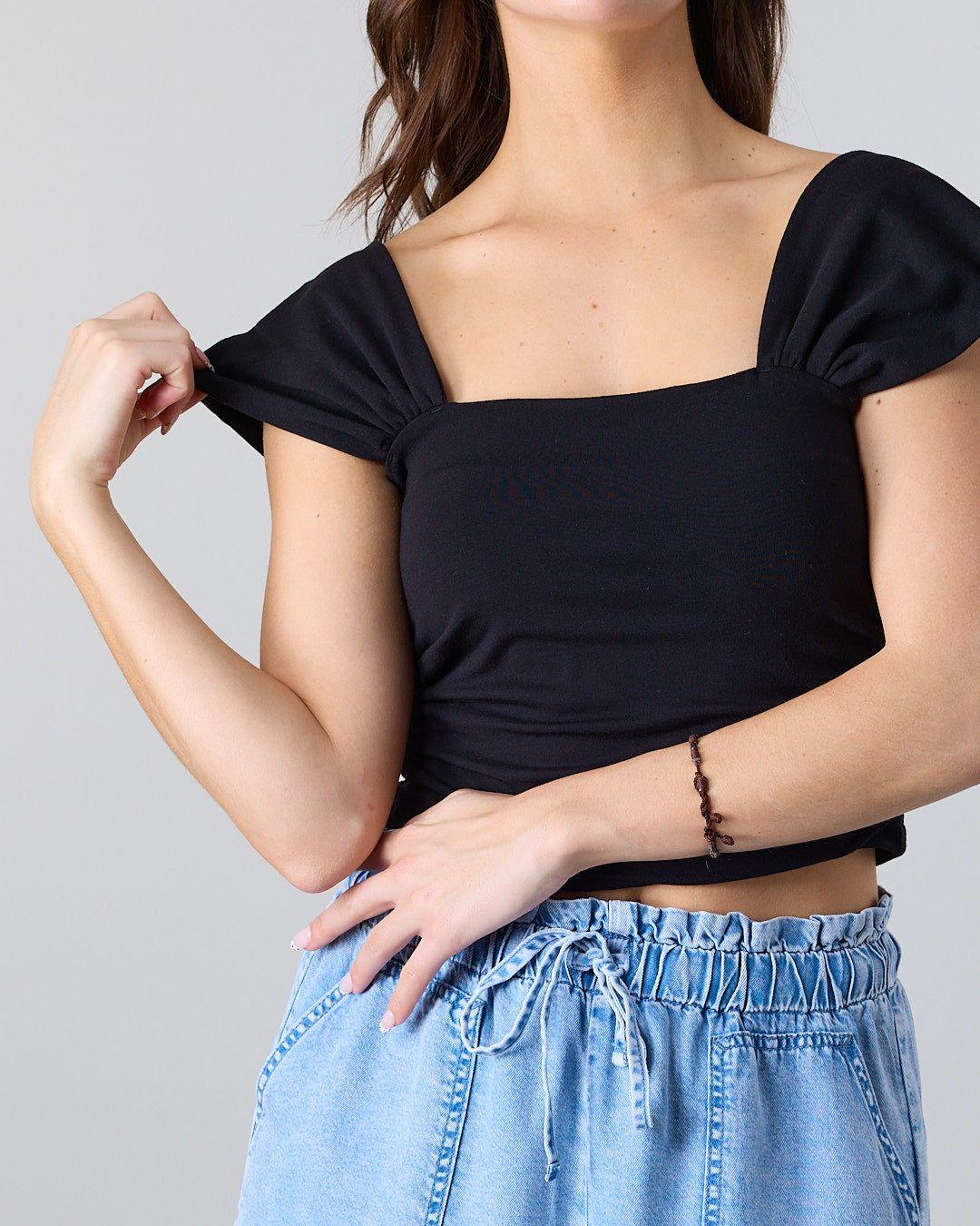 Polera Top Mujer recogido lateral Polemic-3