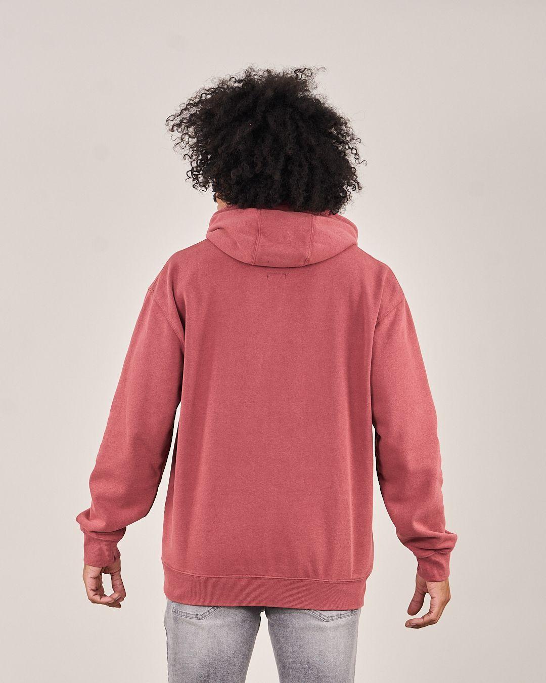 Poleron Oversized Fit Snow Washed Rojo Polemic-3