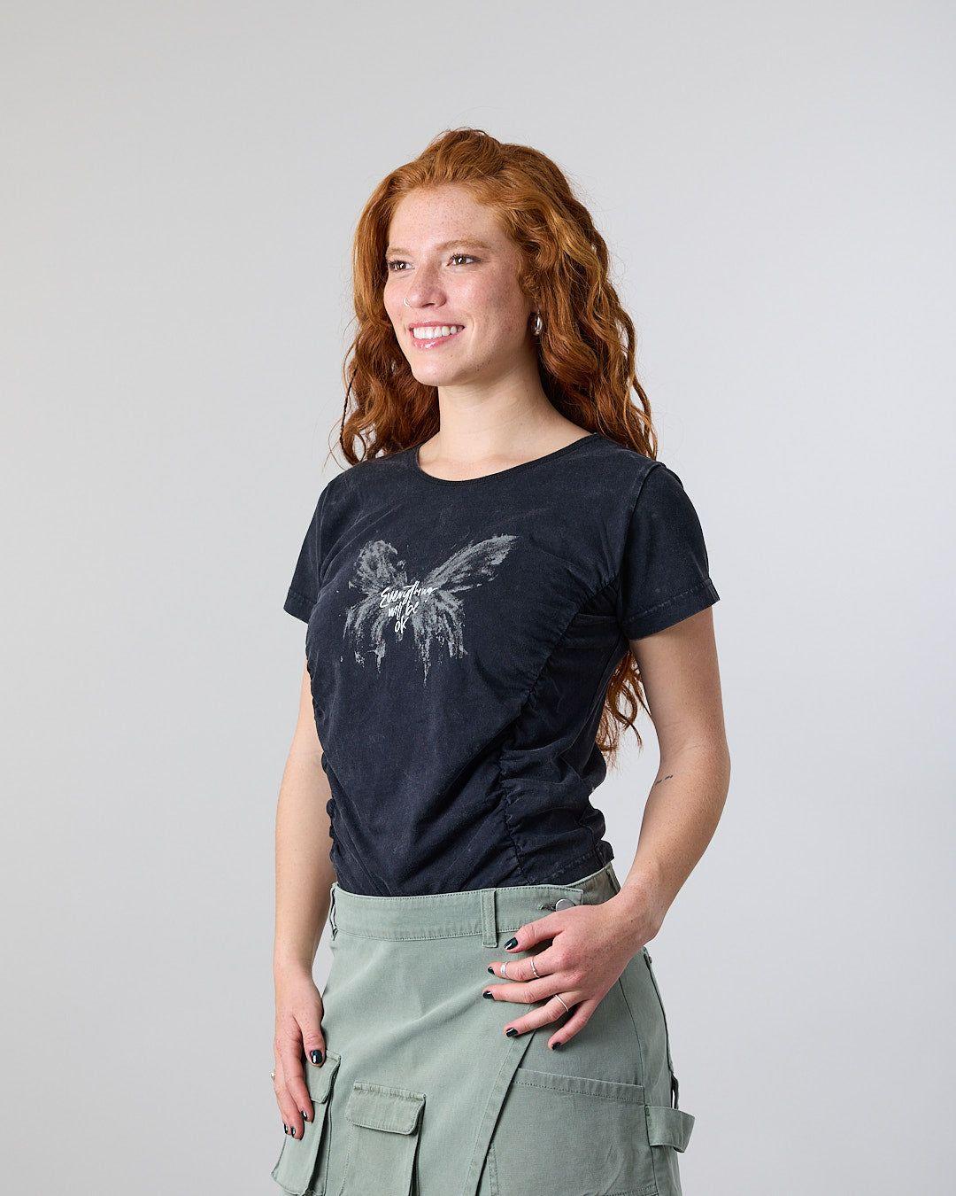Polera Mujer Algodón con recogido frontal Polemic-4