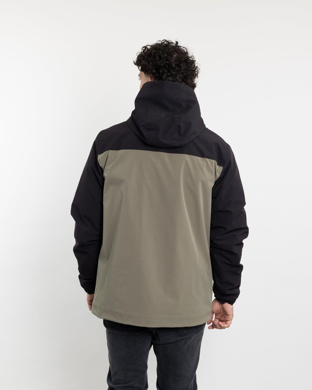 Parka Hombre Waterproof con Micropolar café Polemic-3