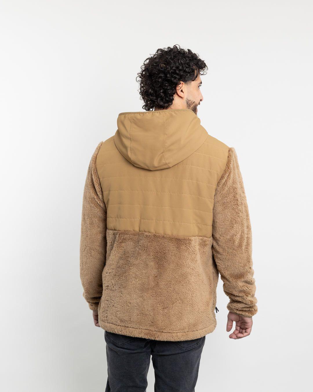 Poleron hombre Polar Shaggy aplicación tela con gorro 8731 Polemic-2