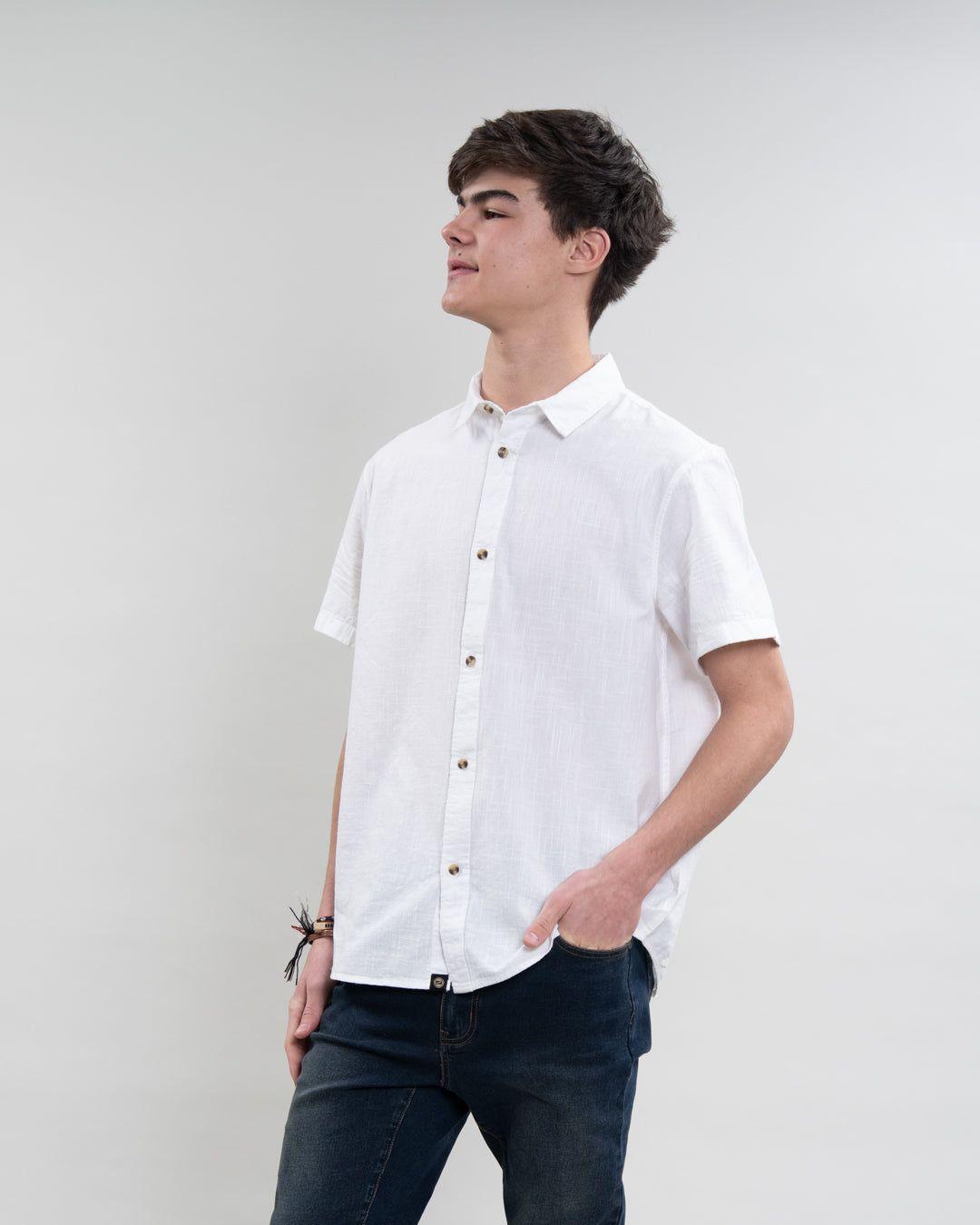 Camisa manga corta Junior Algodón YV5387 Polemic-2