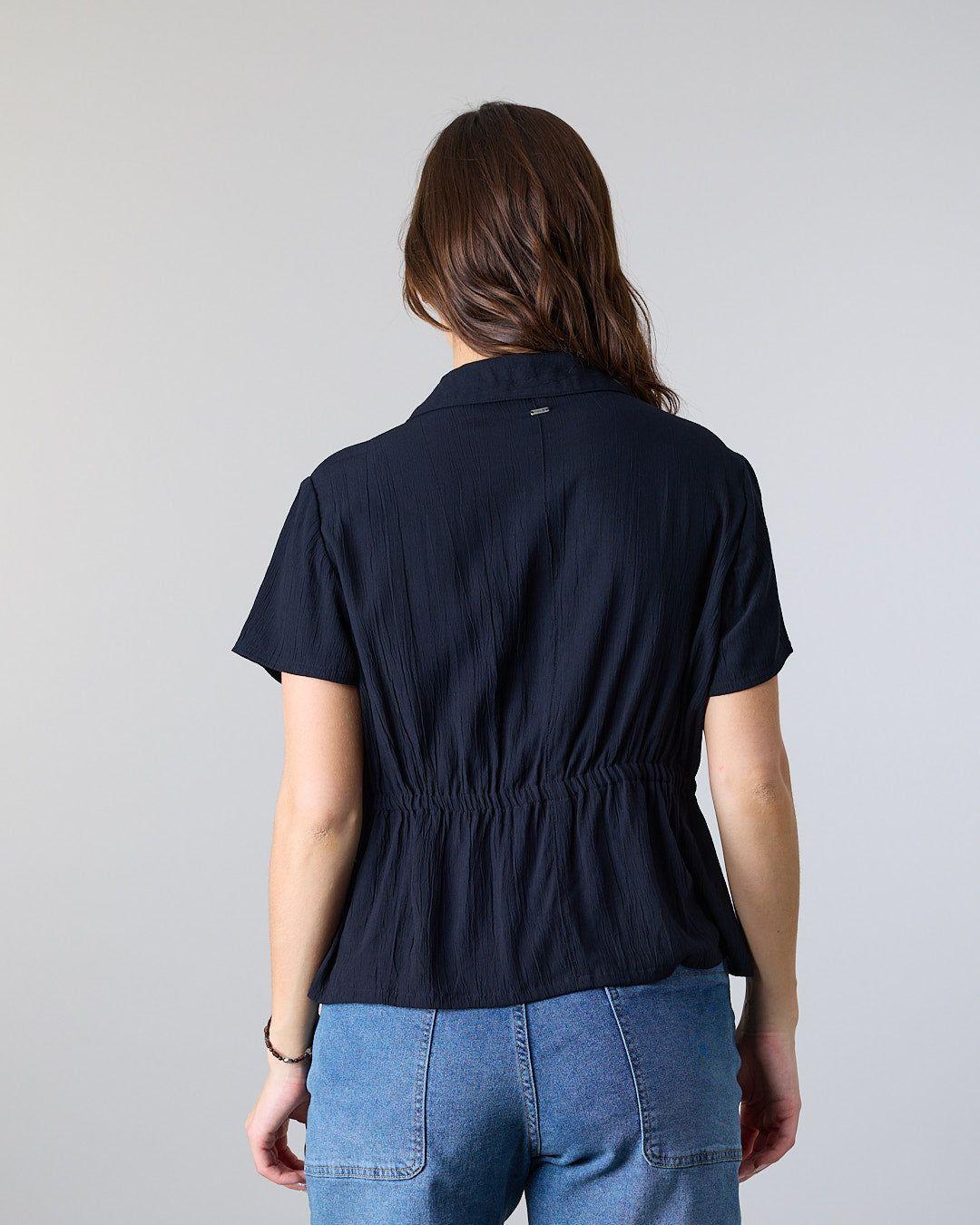 Blusa Mujer Escote V Crep  Negro Polemic-3