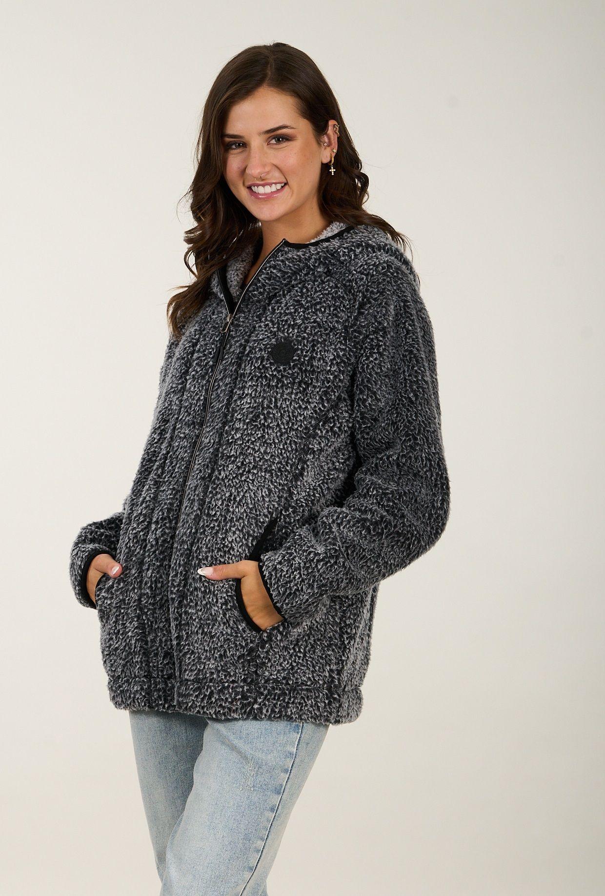 Poleron Sherpa Snow Print Full zipper Polemic-0