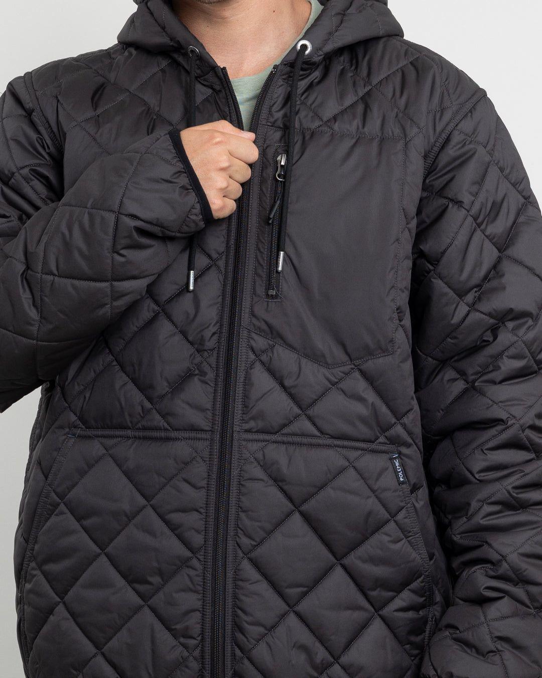 Parka Hombre Waterproof con acolchado Negro Polemic-2