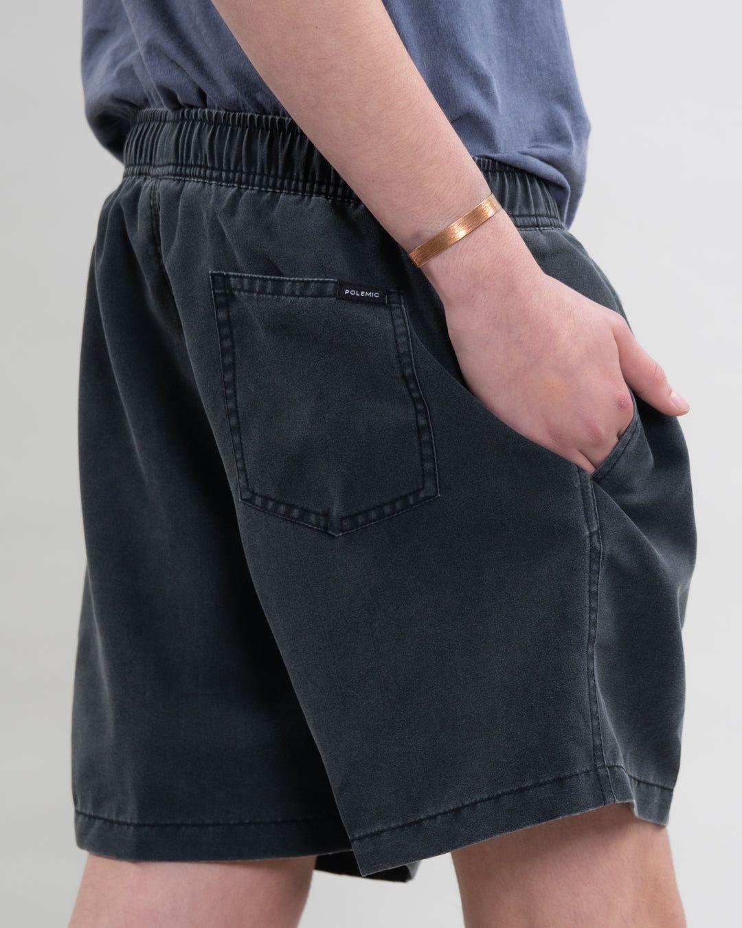 Traje de baño Juvenil pretina elasticada Solid Polemic-4