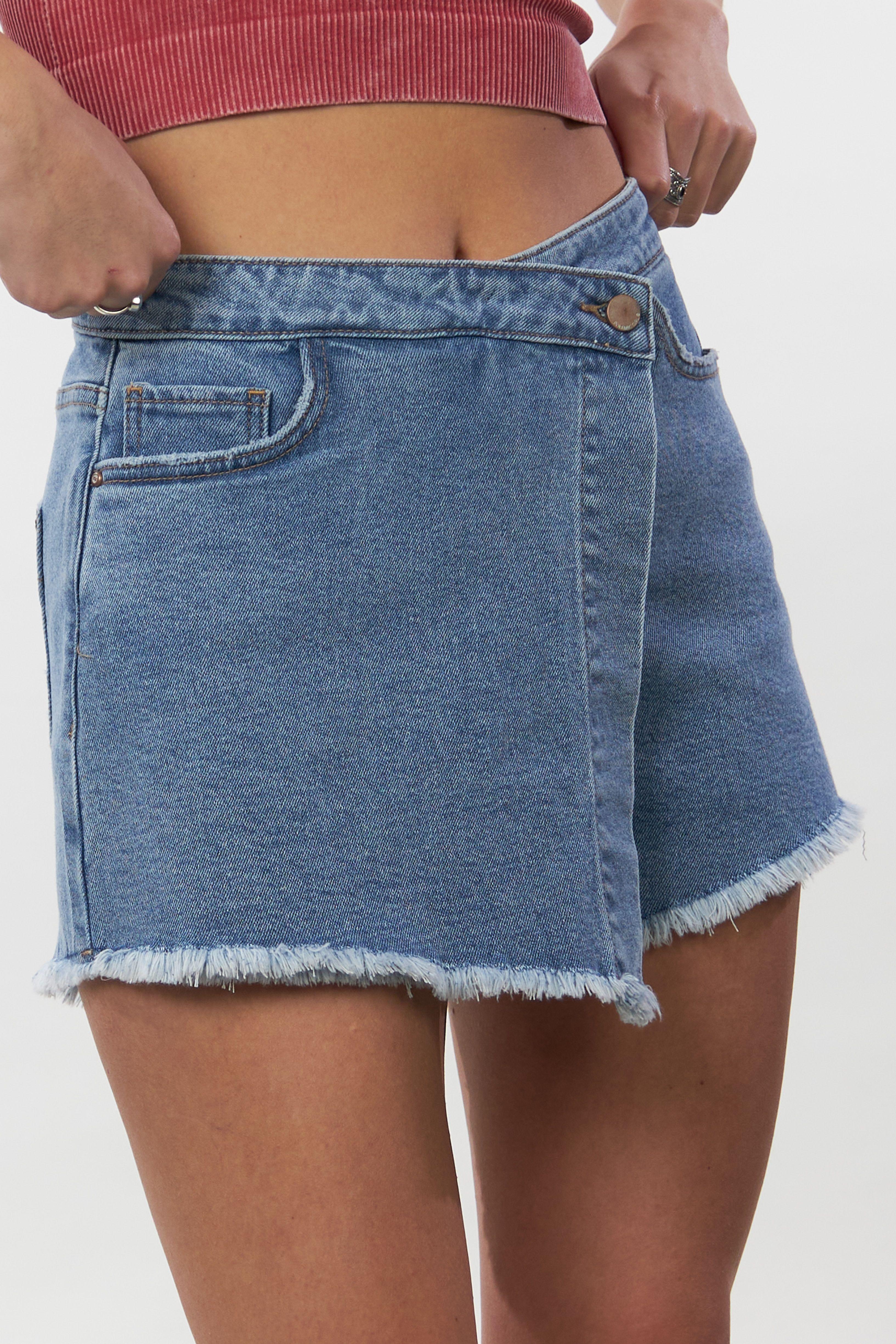 Falda short denim Celeste Polemic-4