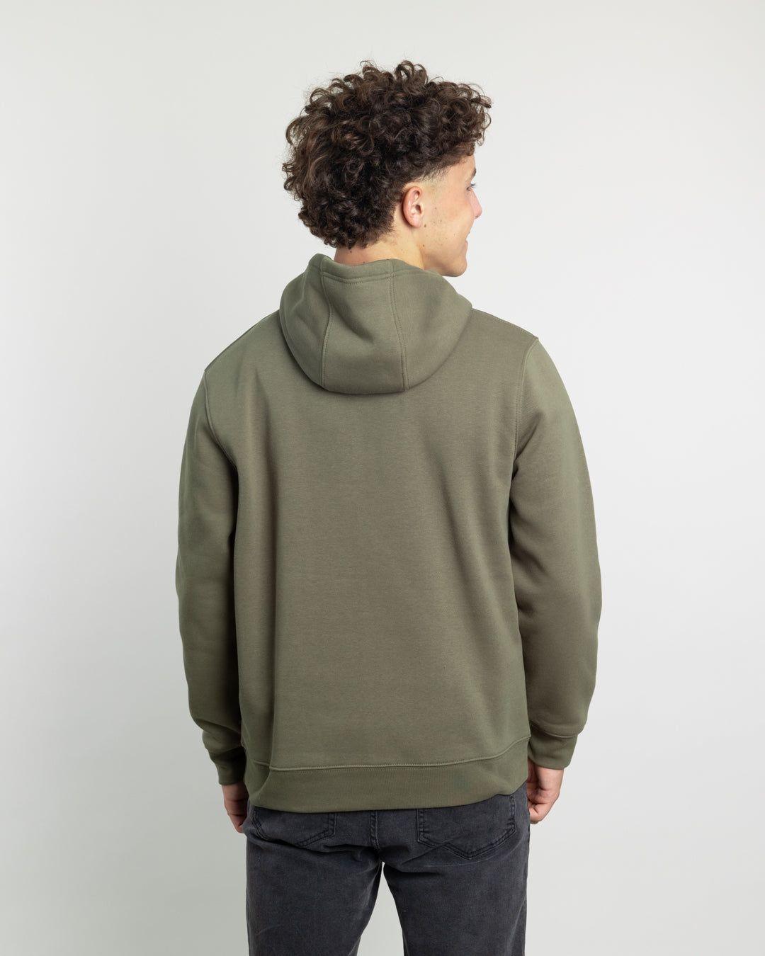 Poleron tipo canguro sin cierre Invierno Verde niño POLEMIC-3