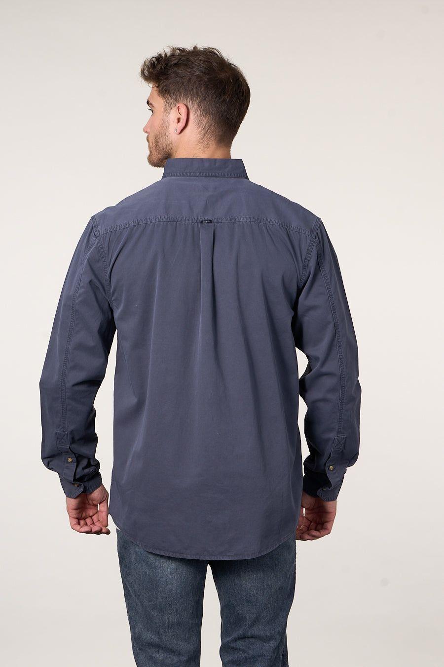 Camisa manga Larga de algodón Twill procesada wi5706 Polemic-4