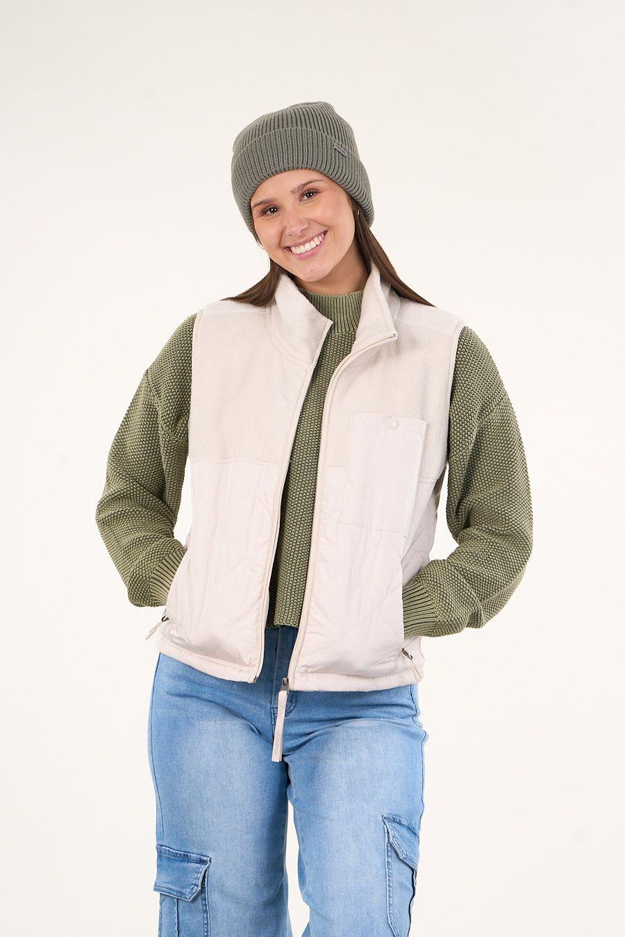 Polar sin mangas look sherpa con acolchado Crudo mujer Polemic-4