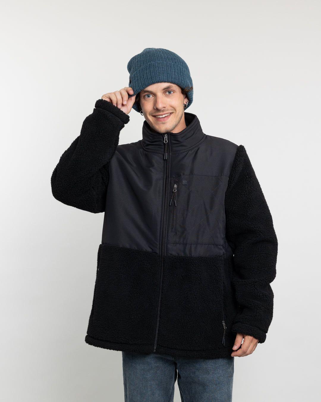 Polerón Hombre Polar Sherpa forrado bonded color liso Polemic-4