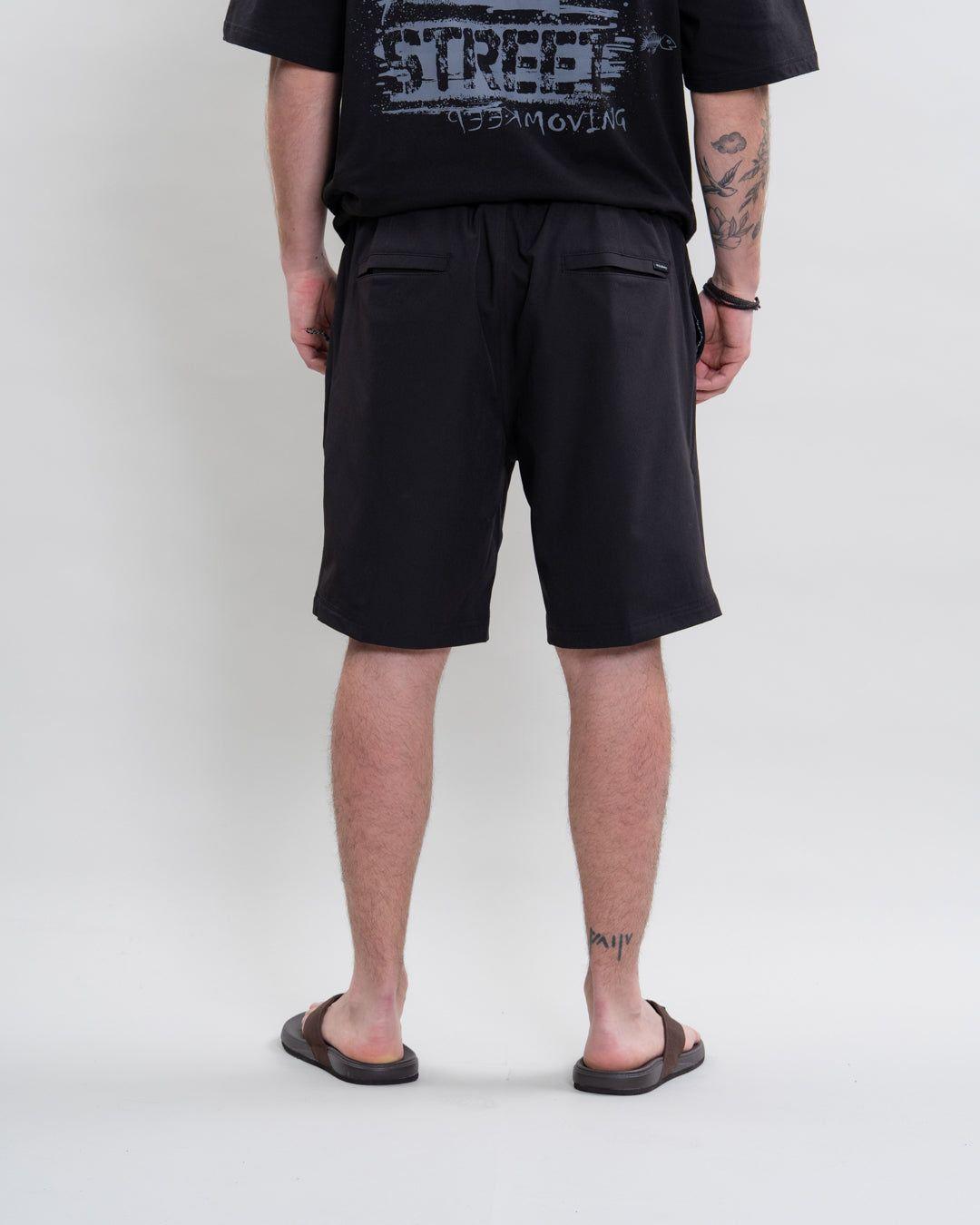 Traje de baño pretina elasticada Castor Negro Polemic-3
