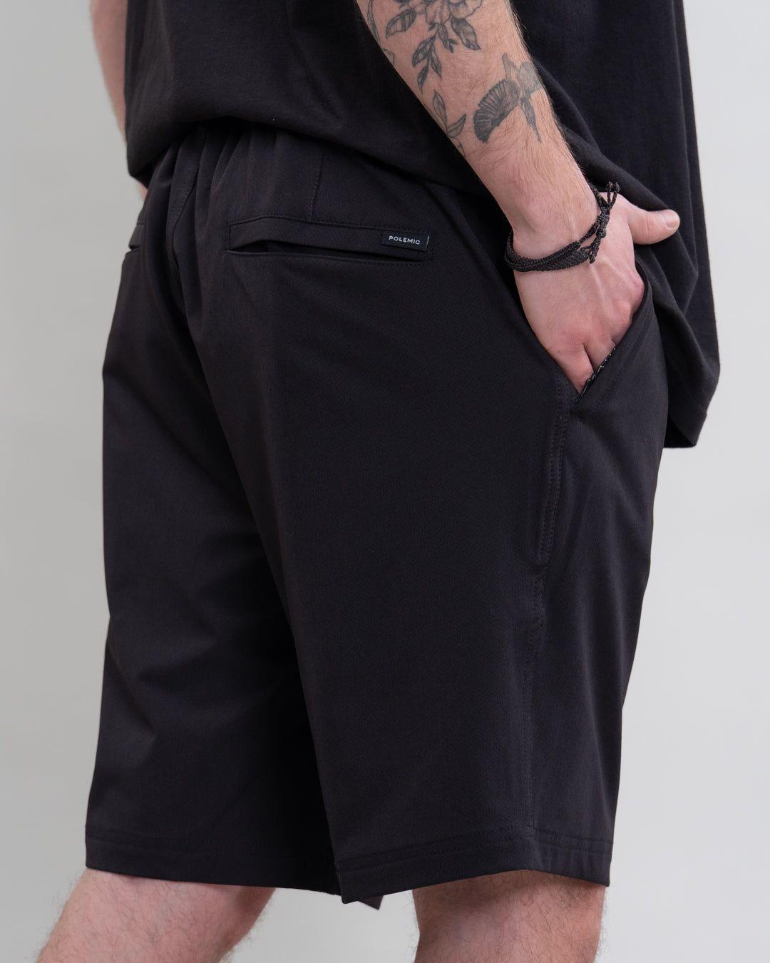 Traje de baño pretina elasticada Castor Negro Polemic-4