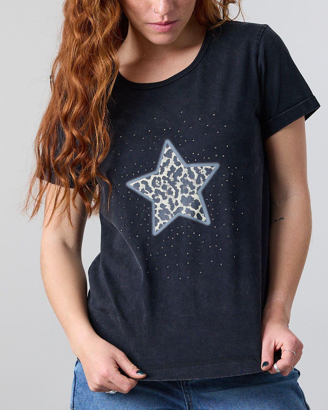 Polera Mujer Star aplicación strass Polemic-4