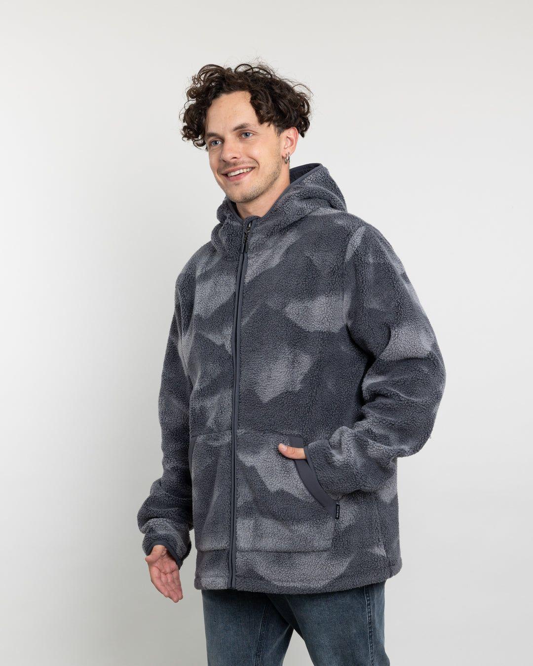 Polerón Hombre Mini Sherpa Print con gorro Polemic-2