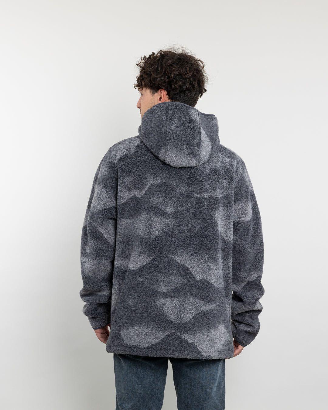 Polerón Hombre Mini Sherpa Print con gorro Polemic-3